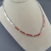 Sterling Silver & Coral Inlay Necklace