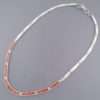 Sterling Silver & Coral Inlay Necklace