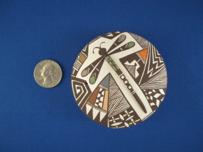 Seed Pot with Dragonfly – Acoma Pottery by Carolyn Concho