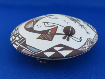 Kokopelli Acoma Seed Pot by Carolyn Concho