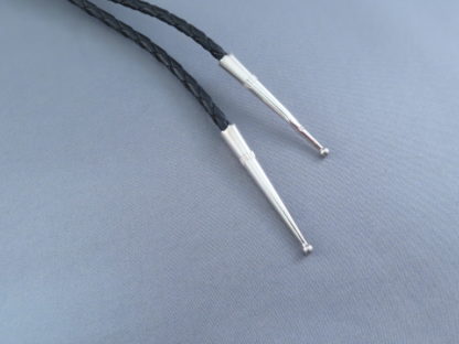 Stamped Sterling Silver Bolo Tie by Roy Manuelito