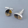 Multi-Stone Inlay Cufflinks (oval)