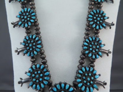 Morenci Turquoise Squash Blossom Necklace – Vintage