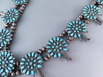 Morenci Turquoise Squash Blossom Necklace – Vintage