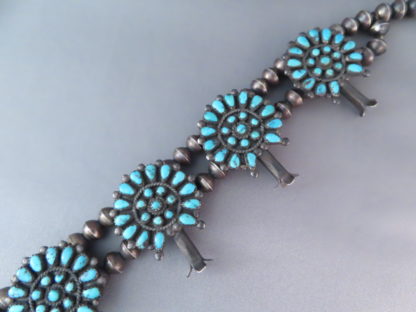 Morenci Turquoise Squash Blossom Necklace – Vintage