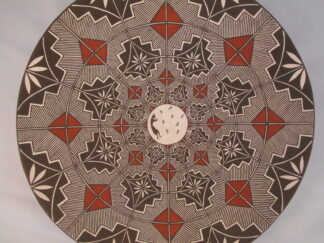 Kokopelli Design Acoma Pottery Plate by Daniel Lucario