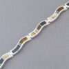 Multi-Stone Inlay Link Bracelet (Wavy)