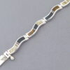 Multi-Stone Inlay Link Bracelet (Wavy)