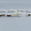 Multi-Stone Inlay Link Bracelet (Wavy)