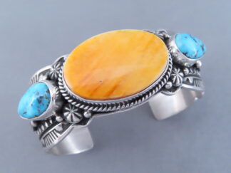 Spiny Oyster Shell & Riviera Turquoise Bracelet