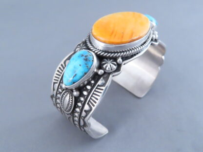 Spiny Oyster Shell & Riviera Turquoise Bracelet