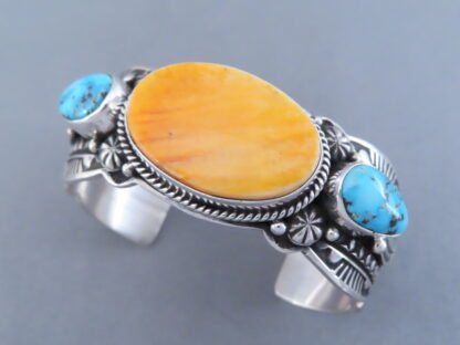 Spiny Oyster Shell & Riviera Turquoise Bracelet