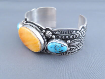 Spiny Oyster Shell & Riviera Turquoise Bracelet