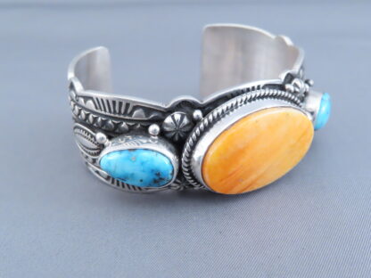 Spiny Oyster Shell & Riviera Turquoise Bracelet