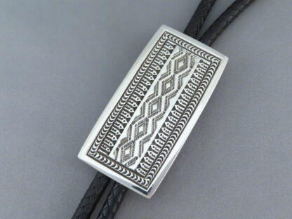 Bolo Tie of Sterling Silver by Lyle Secatero