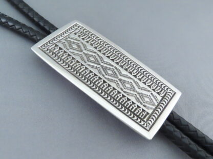 Bolo Tie of Sterling Silver by Lyle Secatero