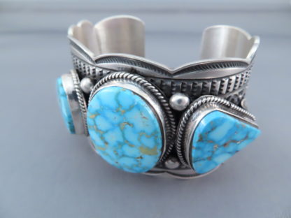 Kingman Turquoise Cuff Bracelet (Large & IMPRESSIVE)