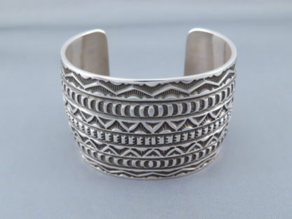 Wide Sterling Silver Navajo Cuff Bracelet