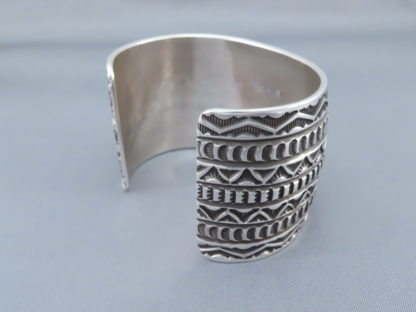 Wide Sterling Silver Navajo Cuff Bracelet