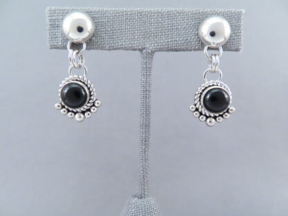 Sterling Silver & Onyx Earrings by Artie Yellowhorse