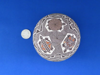 Acoma Seed Pot with Turtles by Rebecca Lucario
