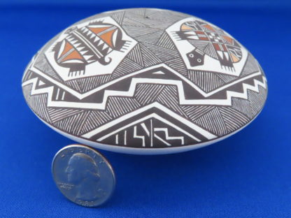 Acoma Seed Pot with Turtles by Rebecca Lucario