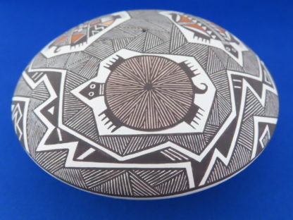 Acoma Seed Pot with Turtles by Rebecca Lucario