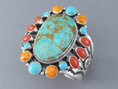 Kingman Turquoise & Spiny Oyster Shell Bracelet – Aaron Toadlena
