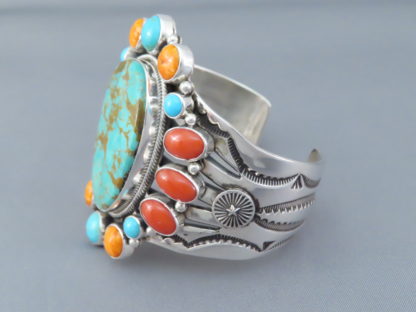 Kingman Turquoise & Spiny Oyster Shell Bracelet – Aaron Toadlena