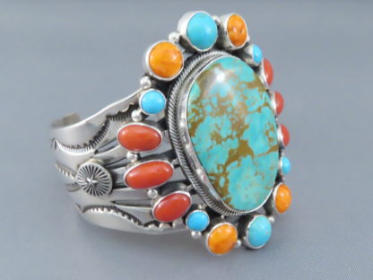 Kingman Turquoise & Spiny Oyster Shell Bracelet – Aaron Toadlena