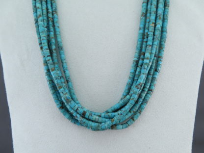 Number Eight Turquoise Necklace with Hei-Shi
