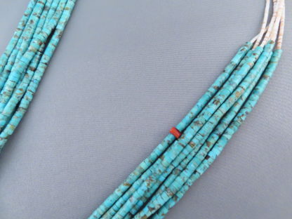 Number Eight Turquoise Necklace with Hei-Shi
