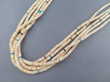 Melon Shell Necklace with Turquoise