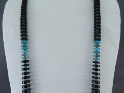 Black Jet Necklace by Lita Atencio (Santo Domingo Pueblo)
