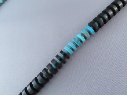 Black Jet Necklace by Lita Atencio (Santo Domingo Pueblo)
