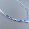 Turquoise & Opal & Lapis Inlay Necklace in Sterling Silver