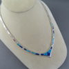 Turquoise & Opal & Lapis Inlay Necklace in Sterling Silver