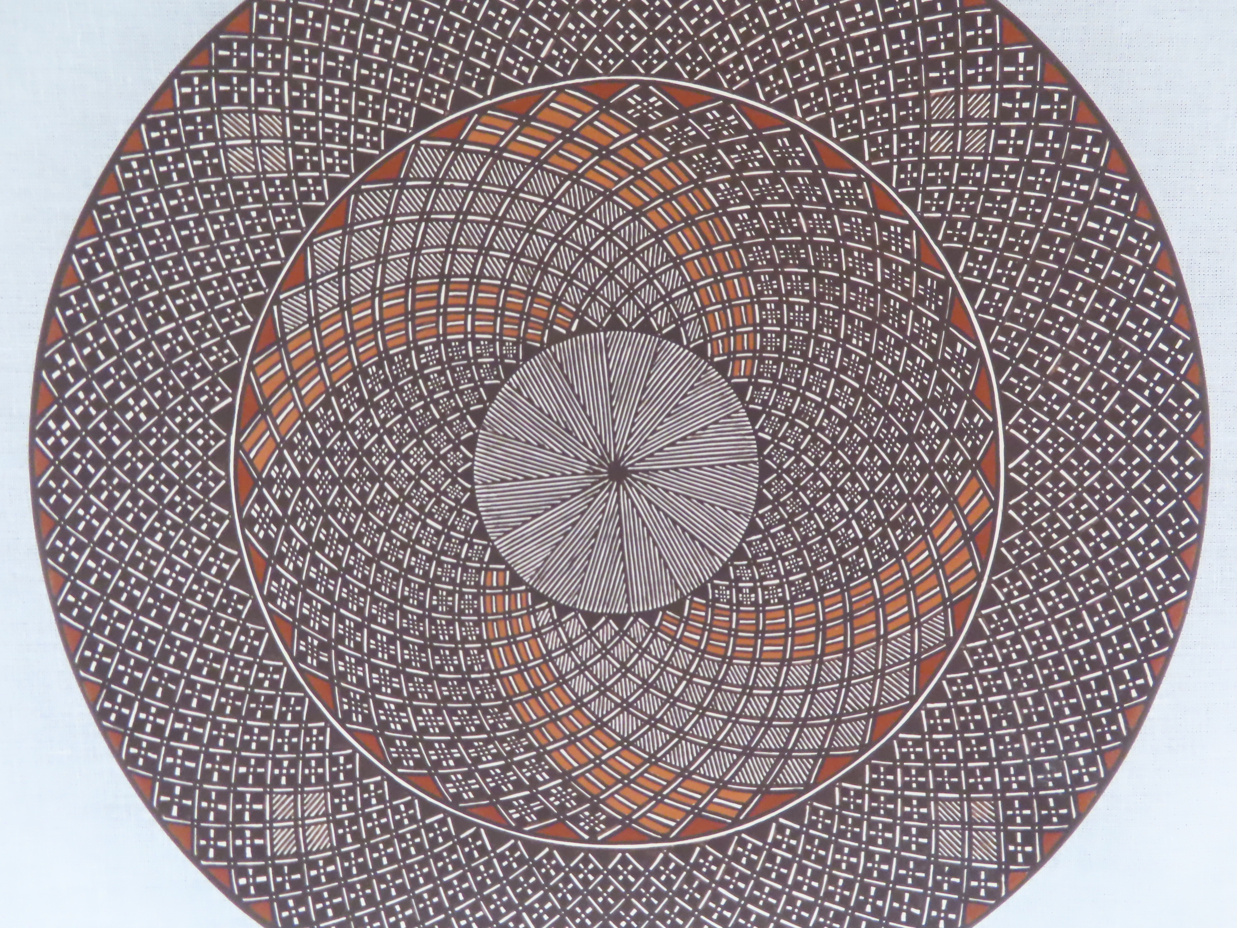 Larger Acoma Pottery Plate by Rebecca Lucario