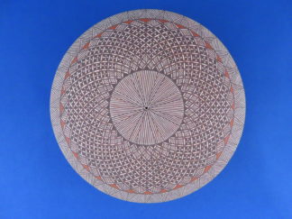 Larger Fine-Line Seed Pot by Acoma Pueblo Indian Pottery Artist, Rebecca Lucario FOR SALE $895-