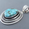 Turquoise Mountain Turquoise Pendant by Marian Nez