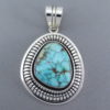 Turquoise Mountain Turquoise Pendant by Marian Nez