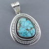 Turquoise Mountain Turquoise Pendant by Marian Nez