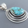 Turquoise Mountain Turquoise Pendant by Marian Nez