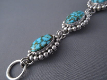 Kingman Turquoise Link Bracelet by Artie Yellowhorse