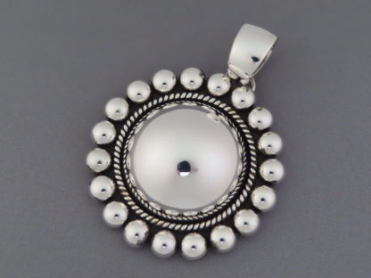 Large ‘Dome’ Sterling Silver Pendant by Artie Yellowhorse