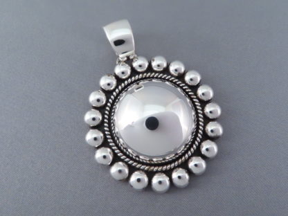 Large ‘Dome’ Sterling Silver Pendant by Artie Yellowhorse