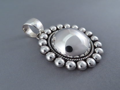 Large ‘Dome’ Sterling Silver Pendant by Artie Yellowhorse