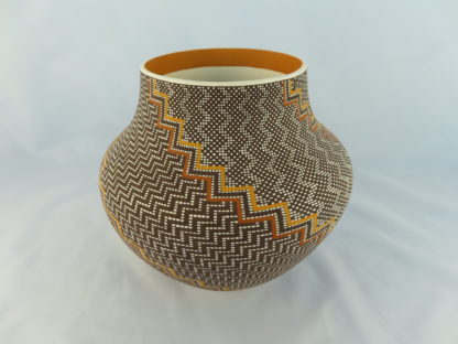 Frederica Antonio Pottery with 4-design Swirl (Acoma Pueblo)