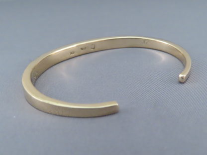 Gold & Coral Inlay Cuff Bracelet