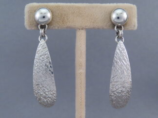 Hammered Sterling Silver Earrings by Artie Yellowhorse